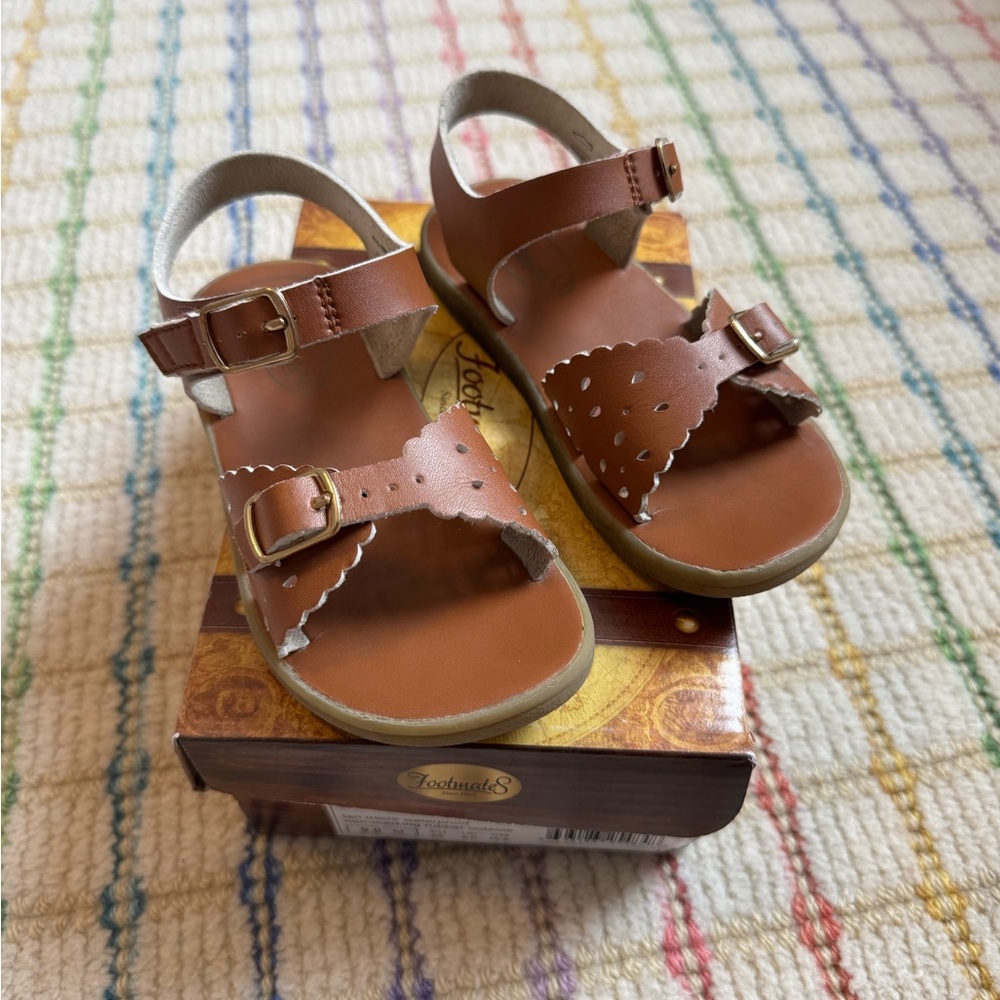 FootMates Brown Open Toe Sandals with Adjustable Straps